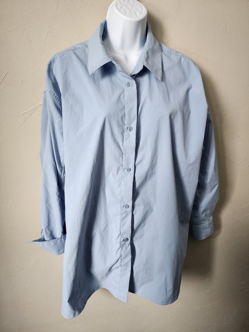 Athleta Light Blue Button-Down Shirt Size XL